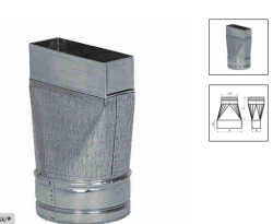 Kan�l r�ra prechod priamy 125/250x50, pozink